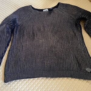 Harley-Davidson® Women's Metallic Coated Rib Sweater, Metallic Bronze 96171-16VW